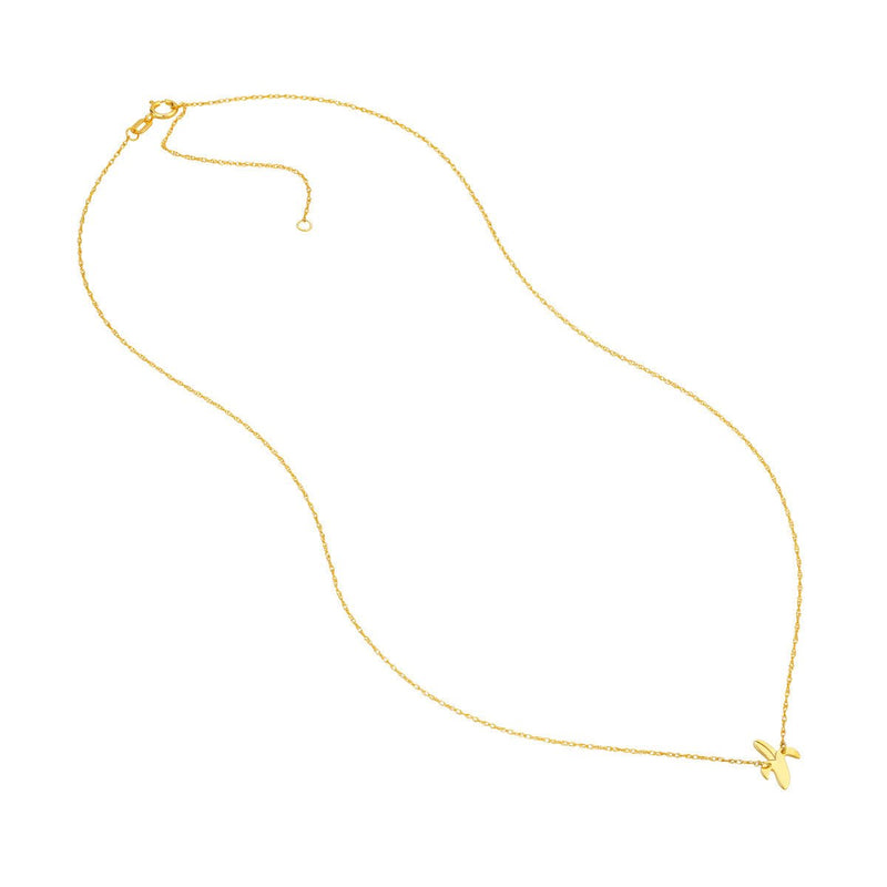 Birmingham Jewelry - 14K Yellow Gold So You Mini Banana Adjustable Necklace - Birmingham Jewelry