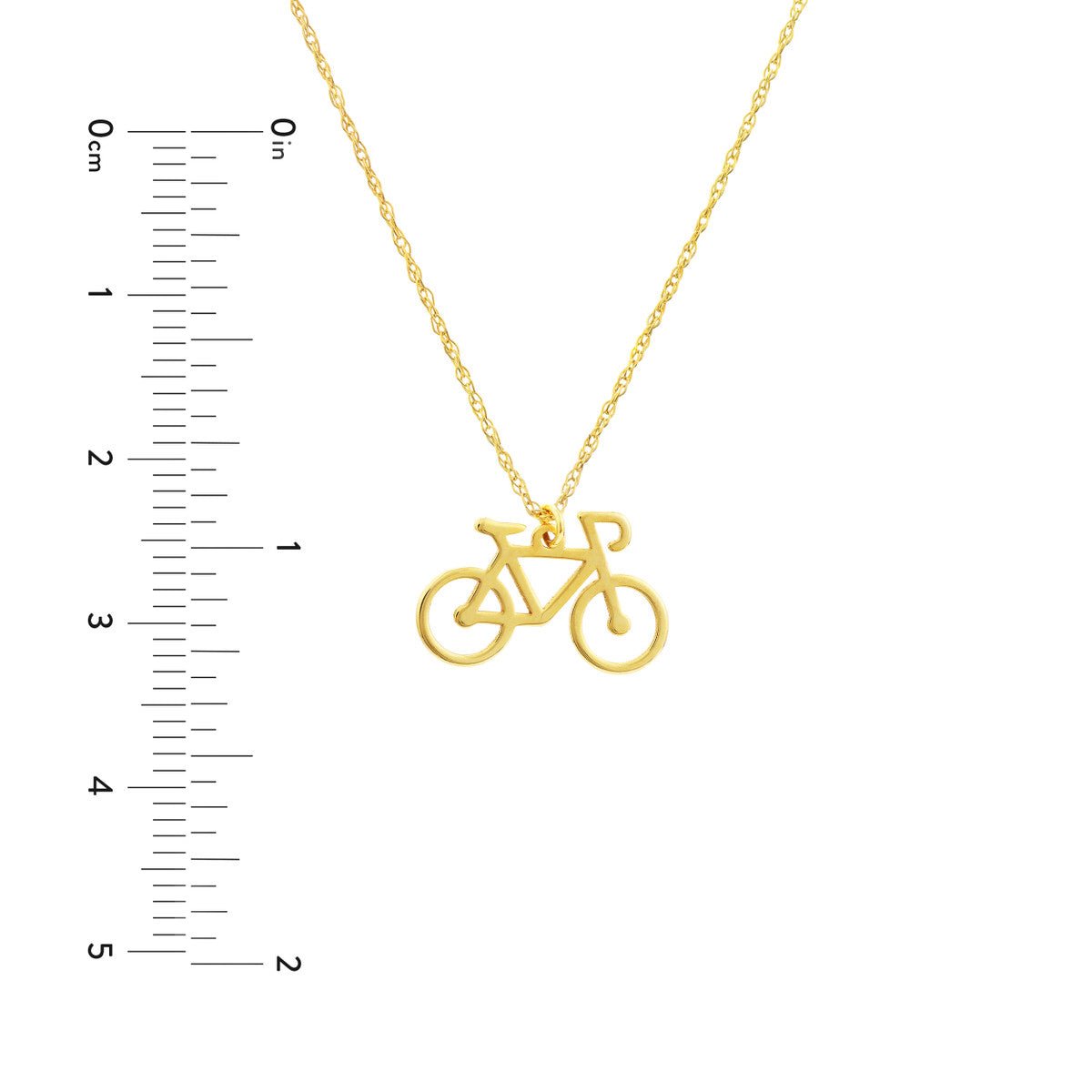 Birmingham Jewelry - 14K Yellow Gold So You Mini Bicycle Adjustable Necklace - Birmingham Jewelry