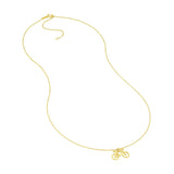 Birmingham Jewelry - 14K Yellow Gold So You Mini Bicycle Adjustable Necklace - Birmingham Jewelry