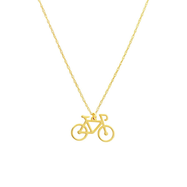 Birmingham Jewelry - 14K Yellow Gold So You Mini Bicycle Adjustable Necklace - Birmingham Jewelry