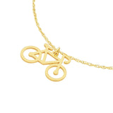 Birmingham Jewelry - 14K Yellow Gold So You Mini Bicycle Adjustable Necklace - Birmingham Jewelry