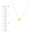 Birmingham Jewelry - 14K Yellow Gold So You Mini Butterfly Adjustable Necklace - Birmingham Jewelry