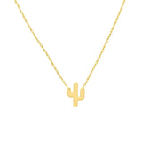 Birmingham Jewelry - 14K Yellow Gold So You Mini Cactus Adjustable Necklace - Birmingham Jewelry