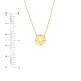 Birmingham Jewelry - 14K Yellow Gold So You Mini Compass Adjustable Necklace - Birmingham Jewelry