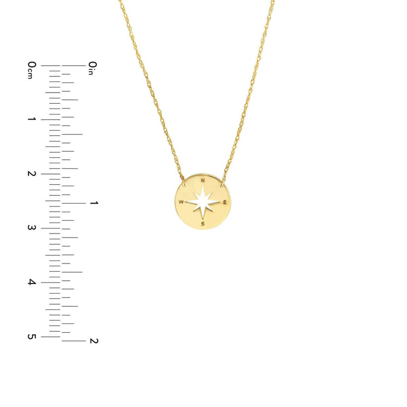 Birmingham Jewelry - 14K Yellow Gold So You Mini Compass Adjustable Necklace - Birmingham Jewelry