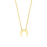 Birmingham Jewelry - 14K Yellow Gold So You Mini Crescent Moon Adj Necklace - Birmingham Jewelry