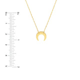 Birmingham Jewelry - 14K Yellow Gold So You Mini Crescent Moon Adj Necklace - Birmingham Jewelry