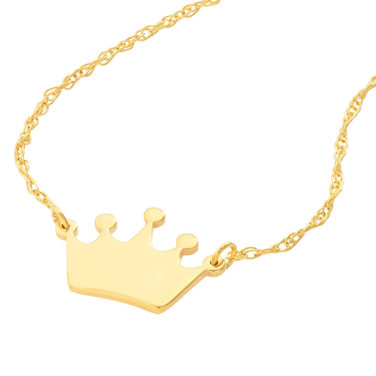 Birmingham Jewelry - 14K Yellow Gold So You Mini Crown Adjustable Necklace - Birmingham Jewelry