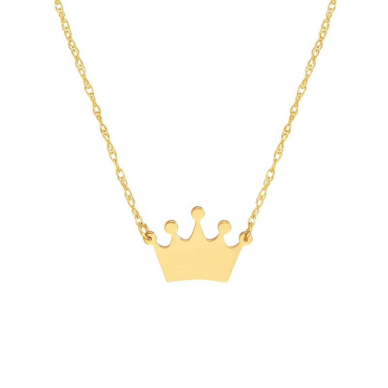 Birmingham Jewelry - 14K Yellow Gold So You Mini Crown Adjustable Necklace - Birmingham Jewelry