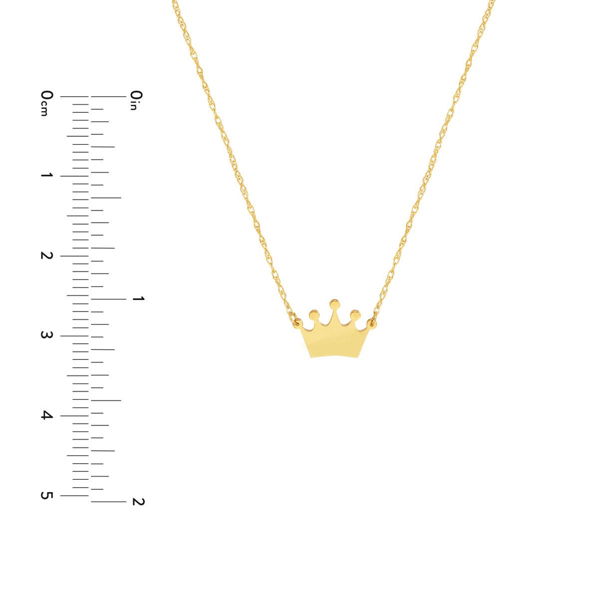 Birmingham Jewelry - 14K Yellow Gold So You Mini Crown Adjustable Necklace - Birmingham Jewelry