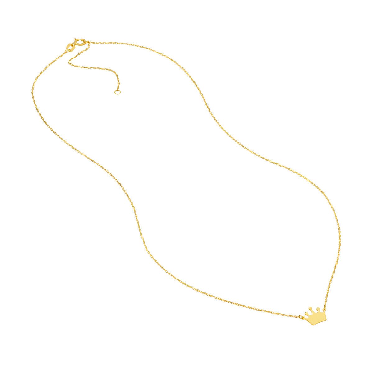 Birmingham Jewelry - 14K Yellow Gold So You Mini Crown Adjustable Necklace - Birmingham Jewelry