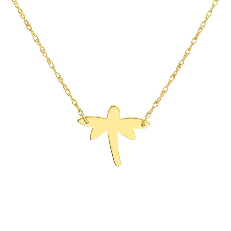 Birmingham Jewelry - 14K Yellow Gold So You Mini Dragonfly Adjustable Necklace - Birmingham Jewelry