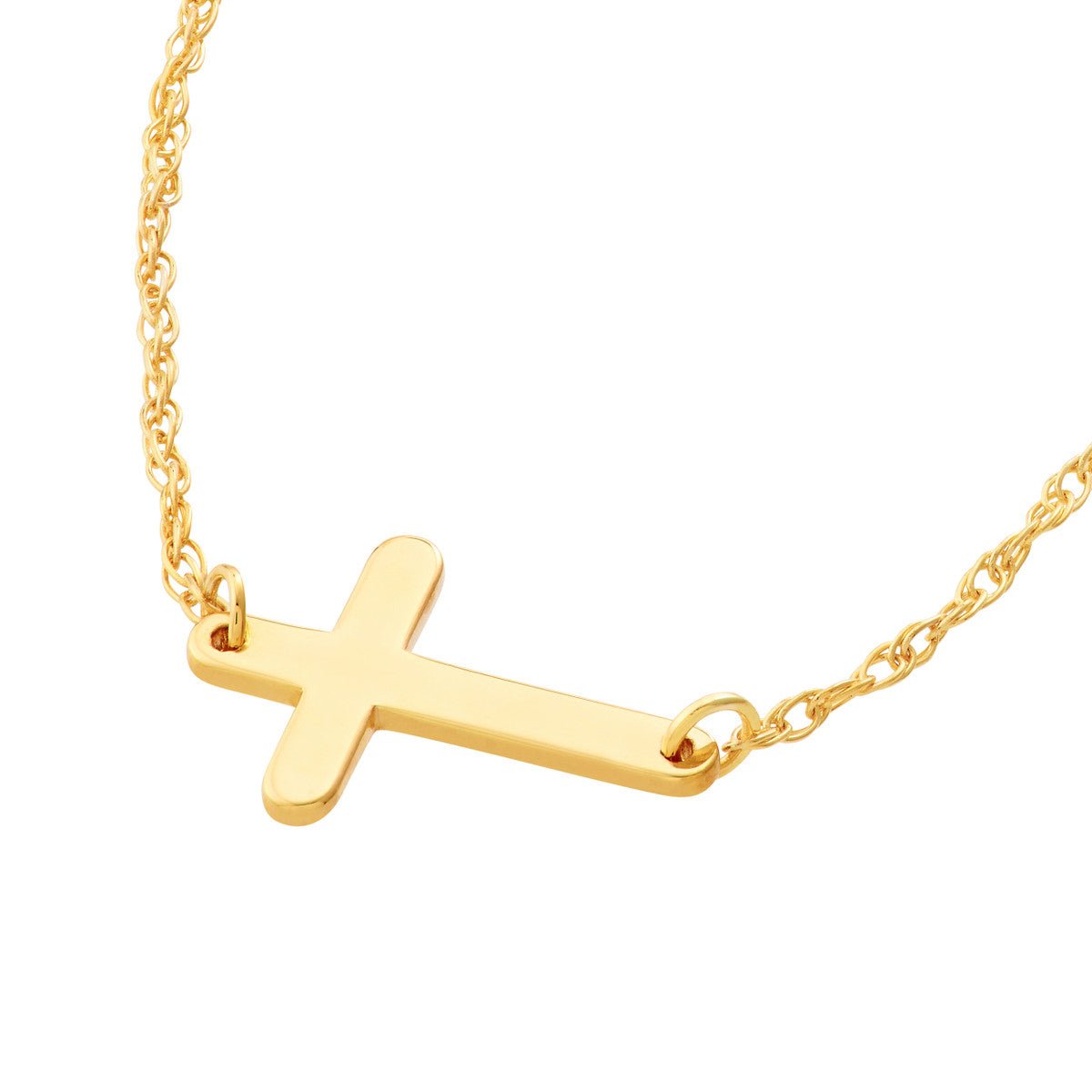 Birmingham Jewelry - 14K Yellow Gold So You Mini E2W Cross Adjustable Necklace - Birmingham Jewelry