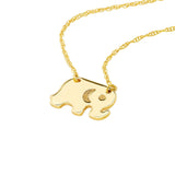 Birmingham Jewelry - 14K Yellow Gold So You Mini Elephant Adj Necklace - Birmingham Jewelry