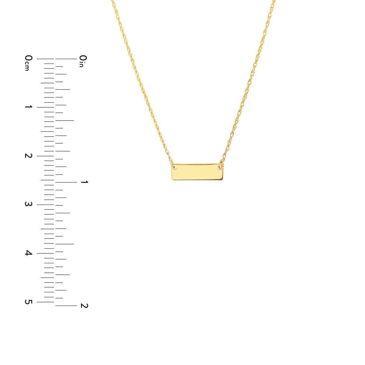 Birmingham Jewelry - 14K Yellow Gold So You Mini Engravable Bar Adjustable Necklace - Birmingham Jewelry
