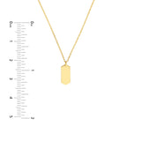 Birmingham Jewelry - 14K Yellow Gold So You Mini Engravable Hexagon Adj Necklace - Birmingham Jewelry