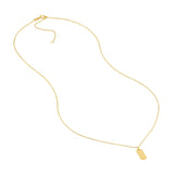 Birmingham Jewelry - 14K Yellow Gold So You Mini Engravable Hexagon Adj Necklace - Birmingham Jewelry