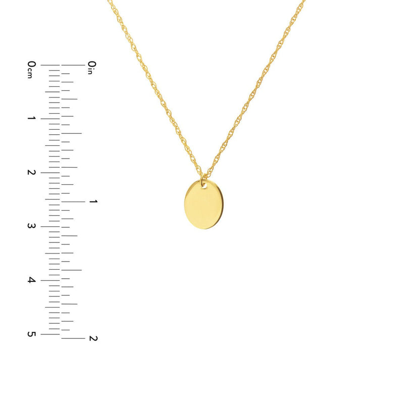 Birmingham Jewelry - 14K Yellow Gold So You Mini Engravable Oval Adjustable Necklace - Birmingham Jewelry