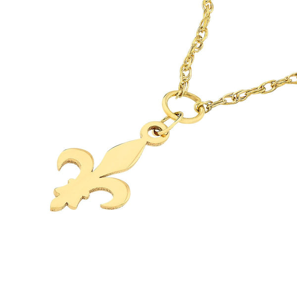 Birmingham Jewelry - 14K Yellow Gold So You Mini Fleur De Lis Adj Necklace - Birmingham Jewelry