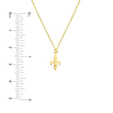 Birmingham Jewelry - 14K Yellow Gold So You Mini Fleur De Lis Adj Necklace - Birmingham Jewelry