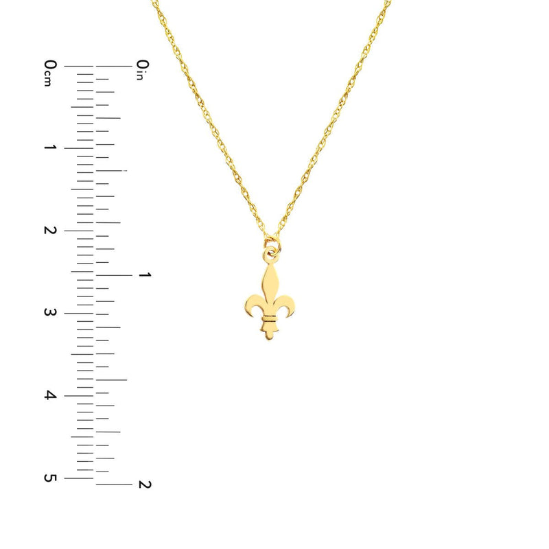 Birmingham Jewelry - 14K Yellow Gold So You Mini Fleur De Lis Adj Necklace - Birmingham Jewelry