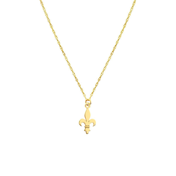 Birmingham Jewelry - 14K Yellow Gold So You Mini Fleur De Lis Adj Necklace - Birmingham Jewelry