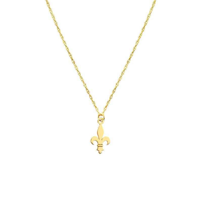 Birmingham Jewelry - 14K Yellow Gold So You Mini Fleur De Lis Adj Necklace - Birmingham Jewelry