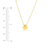 Birmingham Jewelry - 14K Yellow Gold So You Mini Hamsa Adj Necklace - Birmingham Jewelry