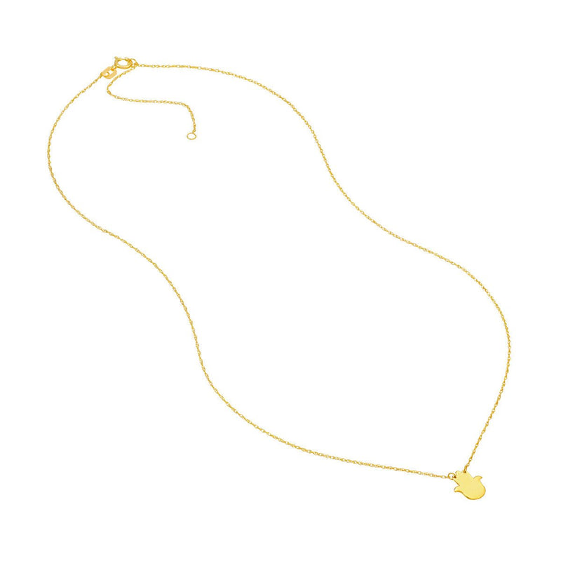 Birmingham Jewelry - 14K Yellow Gold So You Mini Hamsa Adj Necklace - Birmingham Jewelry