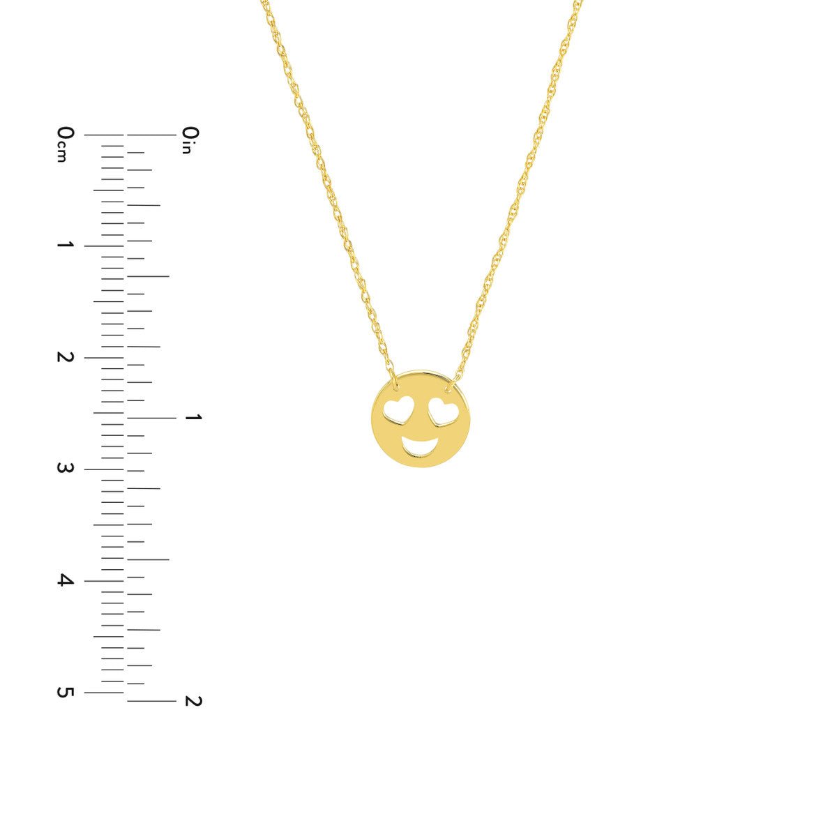 Birmingham Jewelry - 14K Yellow Gold So You Mini Heart Face Adjustable Necklace - Birmingham Jewelry