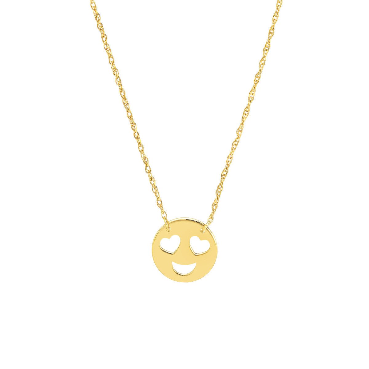Birmingham Jewelry - 14K Yellow Gold So You Mini Heart Face Adjustable Necklace - Birmingham Jewelry
