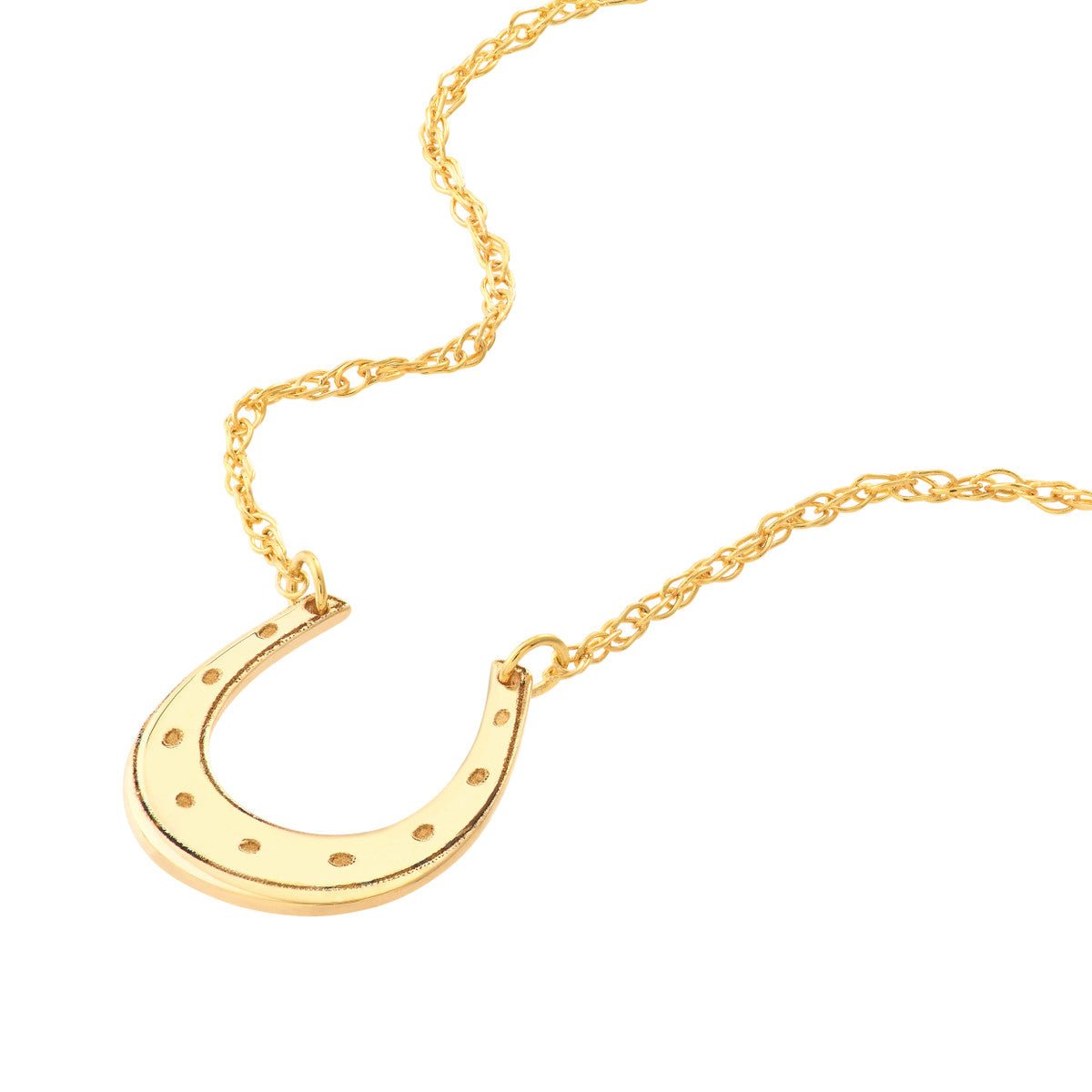 Birmingham Jewelry - 14K Yellow Gold So You Mini Horse Shoe Adjustable Necklace - Birmingham Jewelry