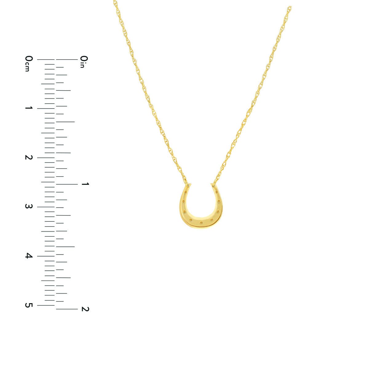 Birmingham Jewelry - 14K Yellow Gold So You Mini Horse Shoe Adjustable Necklace - Birmingham Jewelry