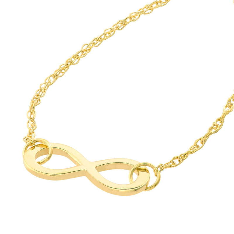 Birmingham Jewelry - 14K Yellow Gold So You Mini Infinity Symbol Adj Necklace - Birmingham Jewelry