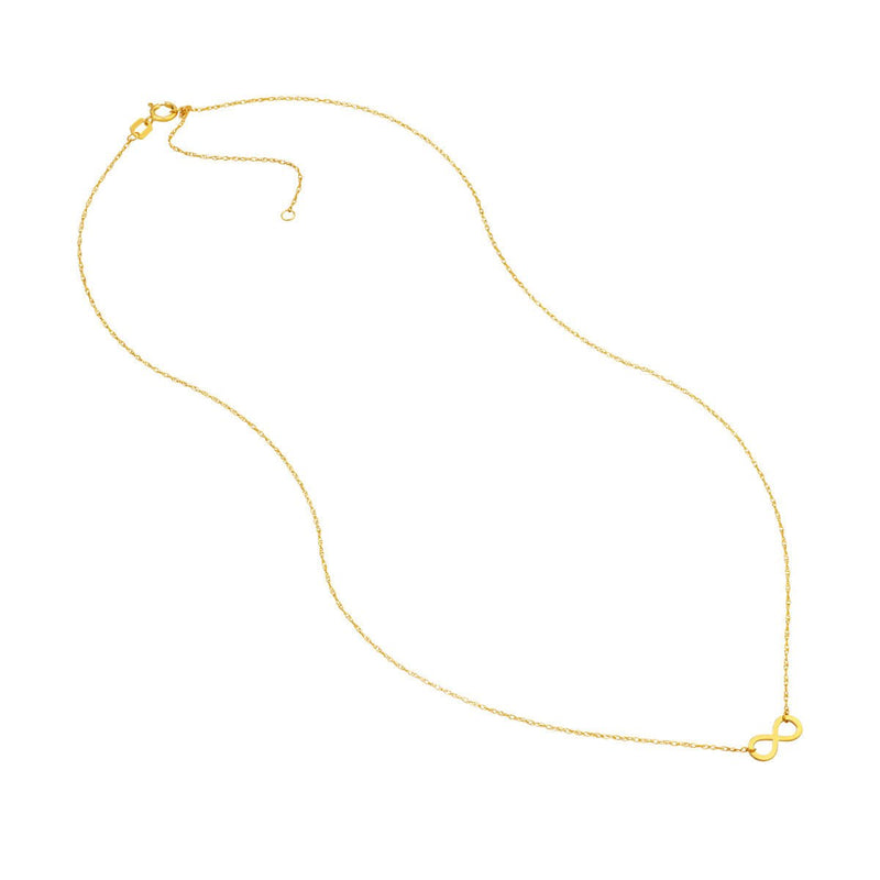 Birmingham Jewelry - 14K Yellow Gold So You Mini Infinity Symbol Adj Necklace - Birmingham Jewelry