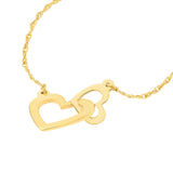 Birmingham Jewelry - 14K Yellow Gold So You Mini Interlocked Hearts Adjustable Necklace - Birmingham Jewelry