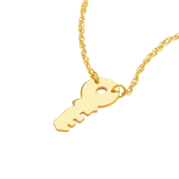 Birmingham Jewelry - 14K Yellow Gold So You Mini Key Adjustable Necklace - Birmingham Jewelry