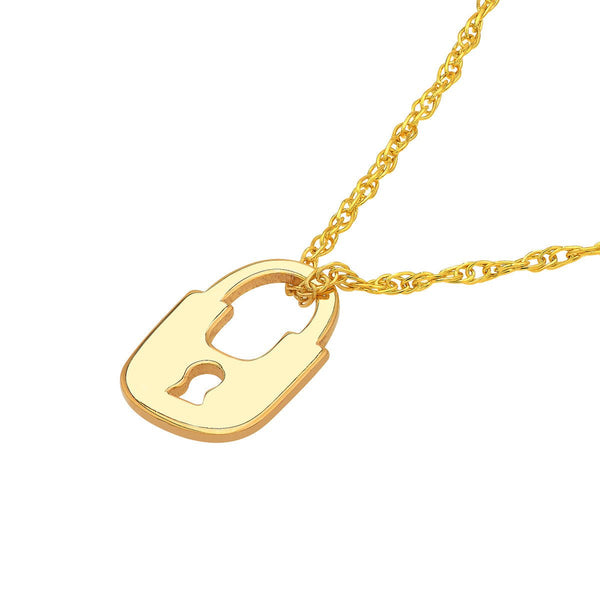 Birmingham Jewelry - 14K Yellow Gold So You Mini Lock Adjustable Necklace - Birmingham Jewelry