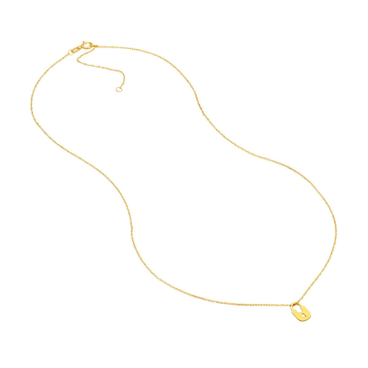 14K Yellow Gold So You Mini Lock Adjustable Necklace Birmingham Jewelry Necklace Birmingham Jewelry 