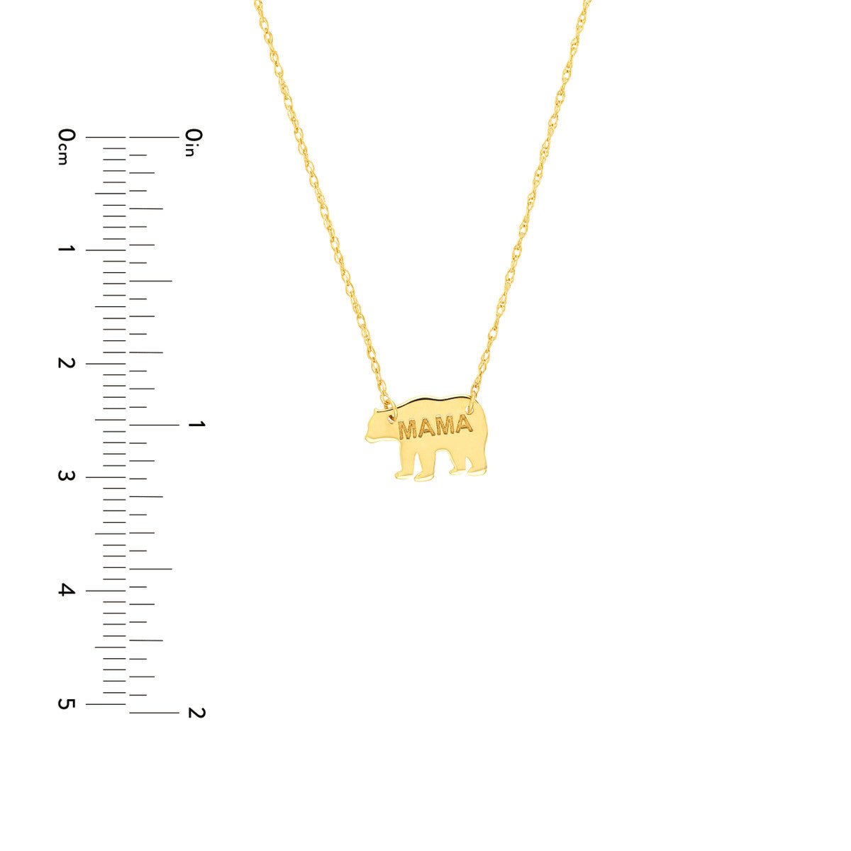 Birmingham Jewelry - 14K Yellow Gold So You Mini Mama Bear Adjustable Necklace - Birmingham Jewelry