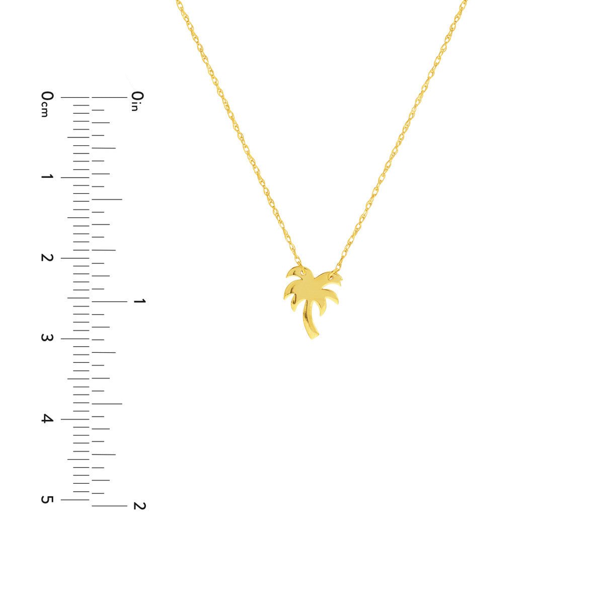 Birmingham Jewelry - 14K Yellow Gold So You Mini Palm Tree Adjustable Necklace - Birmingham Jewelry