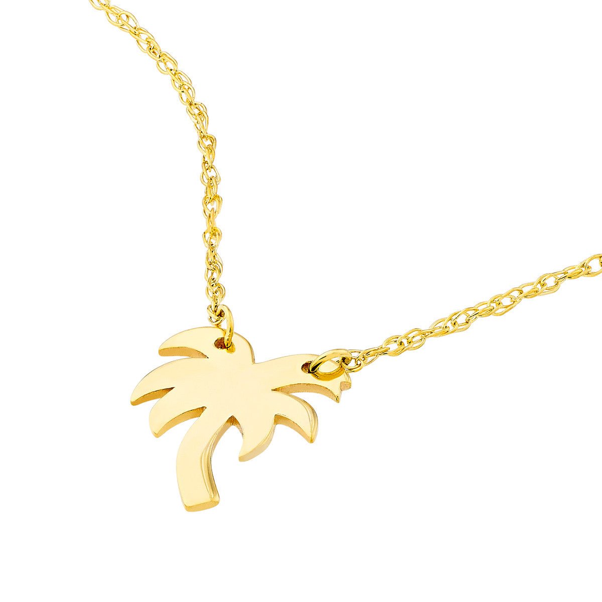 Birmingham Jewelry - 14K Yellow Gold So You Mini Palm Tree Adjustable Necklace - Birmingham Jewelry