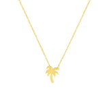 Birmingham Jewelry - 14K Yellow Gold So You Mini Palm Tree Adjustable Necklace - Birmingham Jewelry
