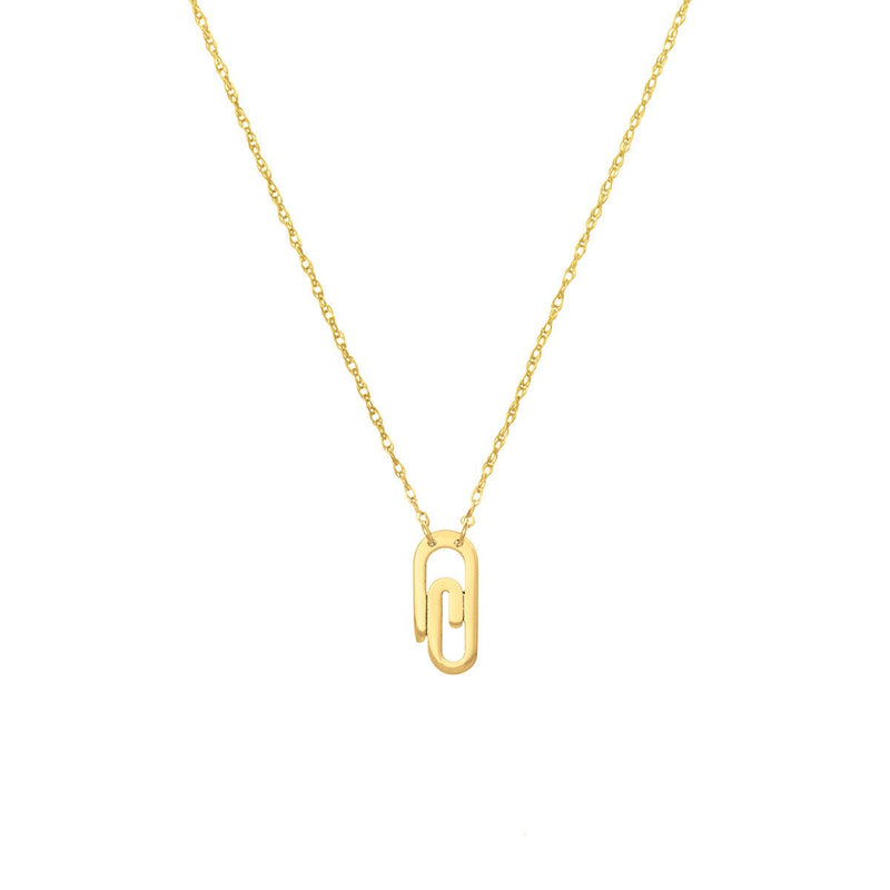 Birmingham Jewelry - 14K Yellow Gold So You Mini Paper Clip Necklace - Birmingham Jewelry