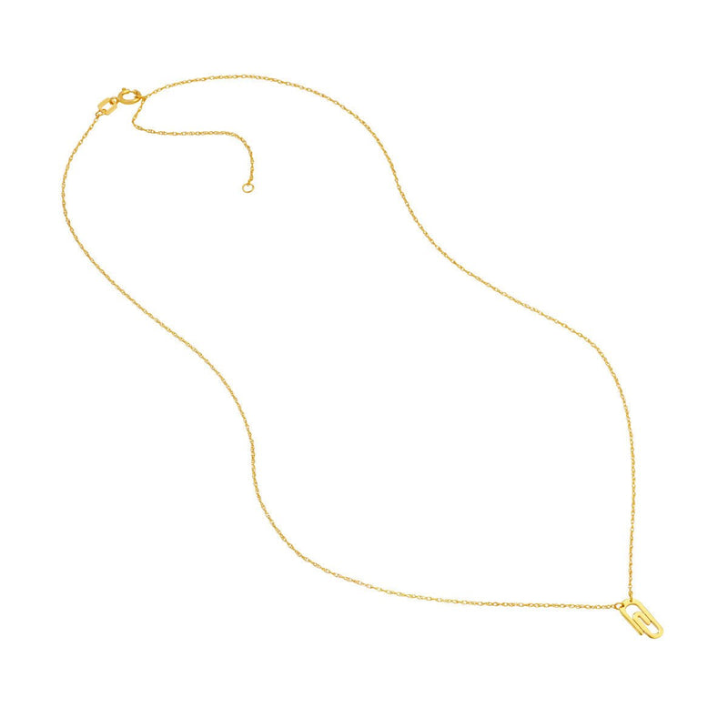 Birmingham Jewelry - 14K Yellow Gold So You Mini Paper Clip Necklace - Birmingham Jewelry