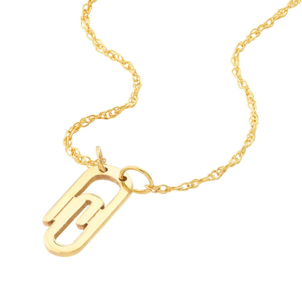 Birmingham Jewelry - 14K Yellow Gold So You Mini Paper Clip Necklace - Birmingham Jewelry