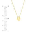 Birmingham Jewelry - 14K Yellow Gold So You Mini Sailboat Adjustable Necklace - Birmingham Jewelry