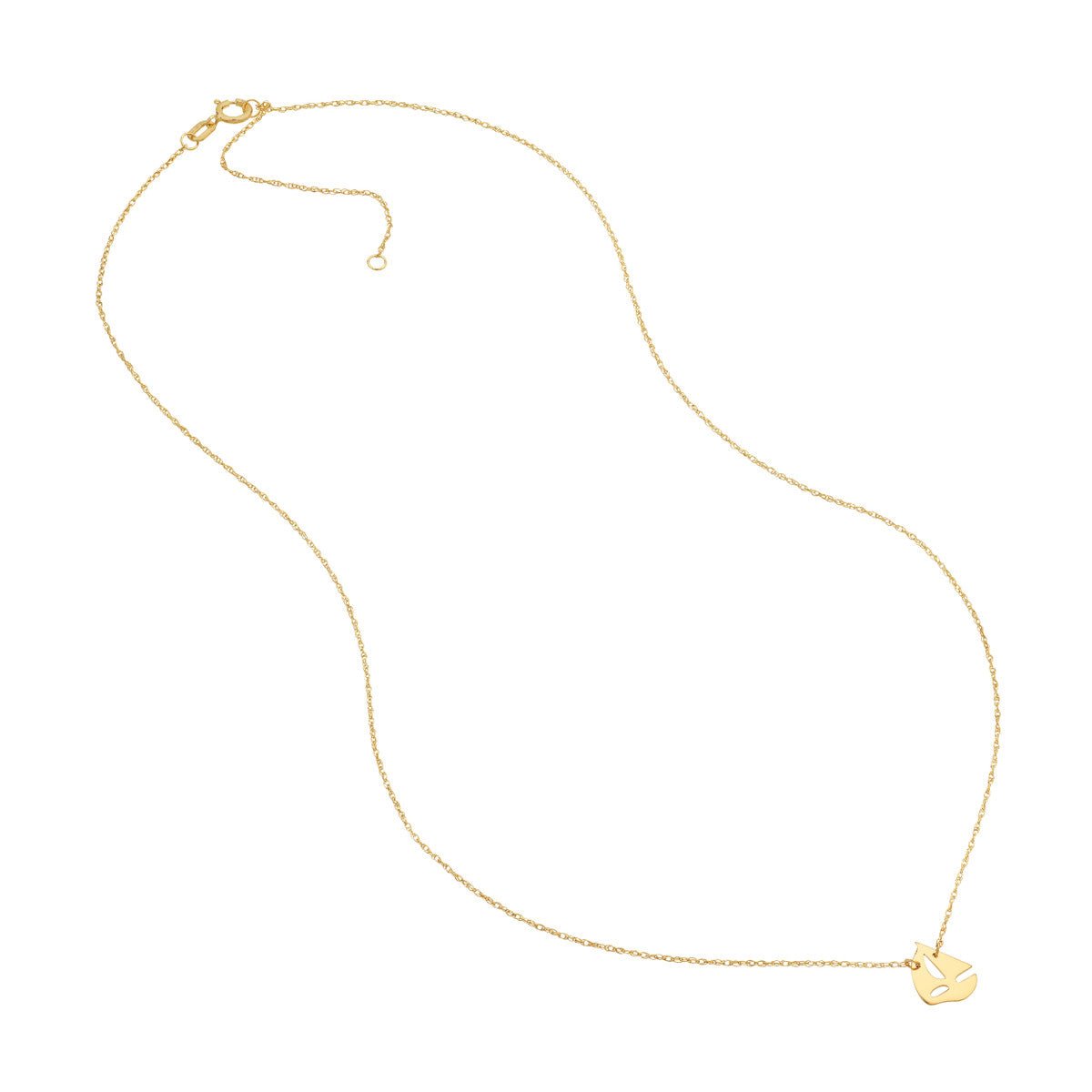 14K Yellow Gold So You Mini Sailboat Adjustable Necklace Birmingham Jewelry Necklace Birmingham Jewelry 