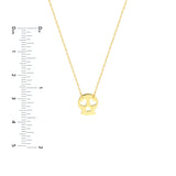 Birmingham Jewelry - 14K Yellow Gold So You Mini Sugar Skull Adjustable Necklace - Birmingham Jewelry