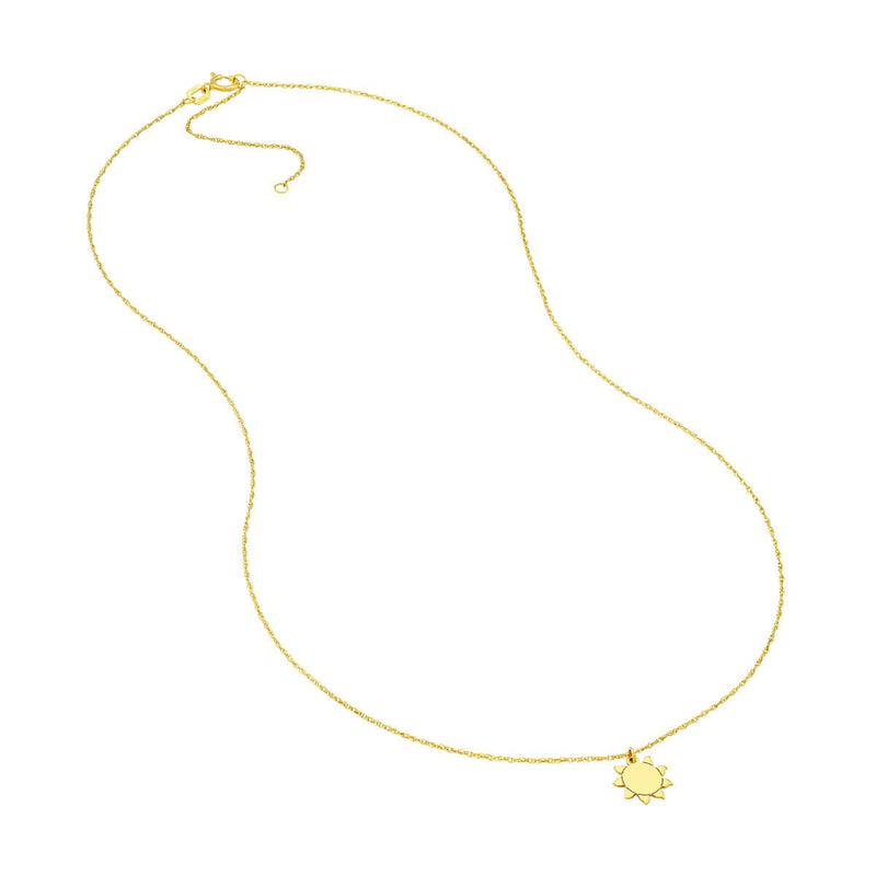 Birmingham Jewelry - 14K Yellow Gold So You Mini Sun Adjustable Necklace - Birmingham Jewelry